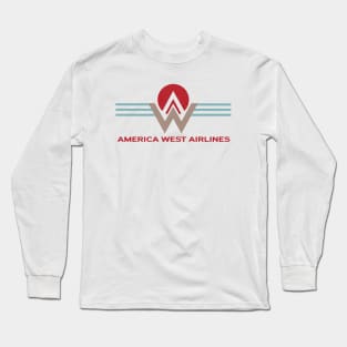 Retro Airlines - America West Airlines Long Sleeve T-Shirt